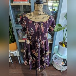 Torrid floral off the shoulder dress